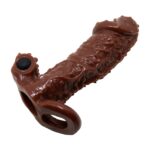 4 cm uzatmalı titreşimli tırtıklı penis kılıfı.