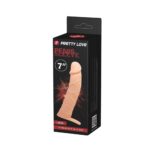 6 cm dolgulu realistik uzatmalı penis kılıfı dildo ten rengi penis.