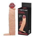 6 Cm Dolgulu Realistik Uzatmalı Penis Kılıfı Dildo Ten Rengi Penis