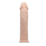 6 cm dolgulu realistik uzatmalı penis kılıfı dildo ten rengi penis.