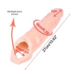 7 cm dolgulu realistik zenci penis kılıfı.