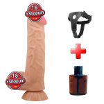 Belden Bağlamalı 24 cm Kıkırdak Yapılı Çift Katmanlı Gerçekçi Dildo Penis - Orton
