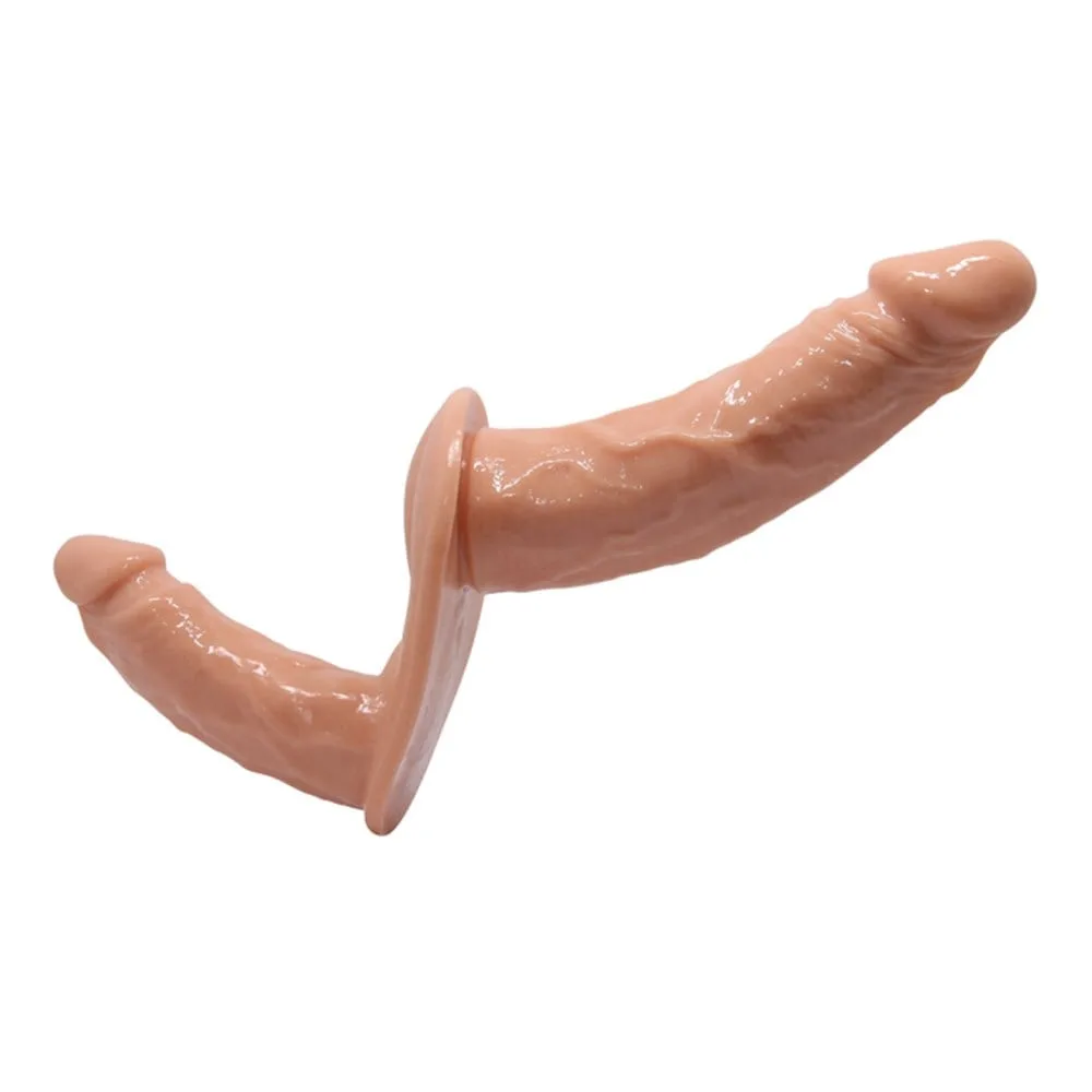 Belden Bağlamalı Çift Taraflı İçi Dolu Strapon Penis - Görsel 6