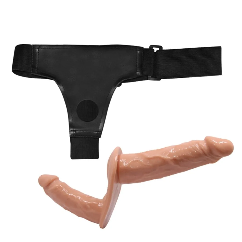 Belden Bağlamalı Çift Taraflı İçi Dolu Strapon Penis - Görsel 5
