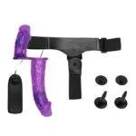 Belden Bağlamalı Çift Taraflı Titreşimli Strapon Dildo - Görsel 7