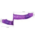 Belden Bağlamalı Çift Taraflı Titreşimli Strapon Dildo - Görsel 9