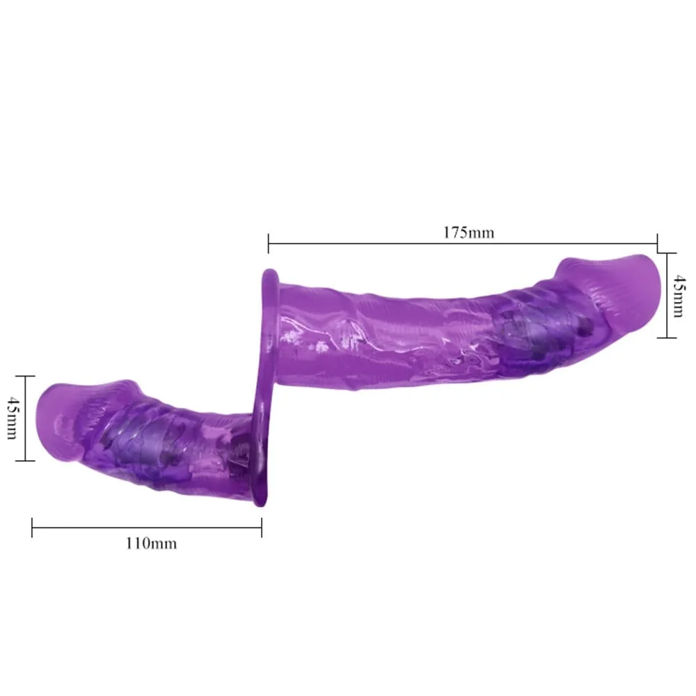 Belden Bağlamalı Çift Taraflı Titreşimli Strapon Dildo - Görsel 9