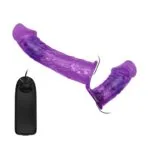 Belden Bağlamalı Çift Taraflı Titreşimli Strapon Dildo - Görsel 6