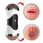 Çift Taraflı Fener Tipi Realistik Suni Vajinal ve Oral Mastürbatör