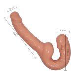 Çift Taraflı Lezbiyen Penis Süper Gerçekçi Strapless - Görsel 7