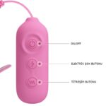 Romantic Wave - USB'den Şarjlı Titreşim ve Elektro Şok Mandallı Göğüs Uyarıcı