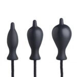 Şişebilen Pompalı Anal Plug Siyah