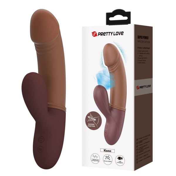 USB Şarjlı 7 Emme ve Titreşim Fonksiyonlu Teknolojik Vibratör Penis - Kane