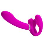 USb Şarjlı Çift Taraflı Strapon Teknolojik G-Spot Vajinal Vibratör - Görsel 2