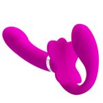 USb Şarjlı Çift Taraflı Strapon Teknolojik G-Spot Vajinal Vibratör - Görsel 3