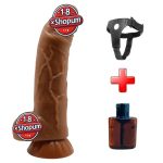 Yeni Nesil Çift Katmanlı Belden Bağlamalı 18 cm Realistik Dildo Penis