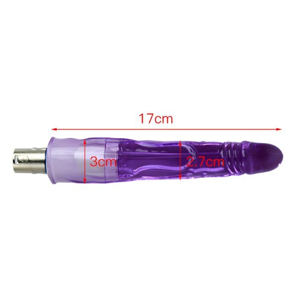 Seks Makinesi Aksesuarı P08 17 CM Mor Jel Dildo
