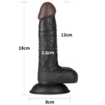 18 cm Belden Bağlamalı İçi Dolu Zenci Strapon