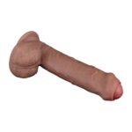 20.5 cm Realistik Çift Katmanlı Yeni Nesil Vantuzlu Belden Bağlamalı Melez Dildo Penis - Görsel 7