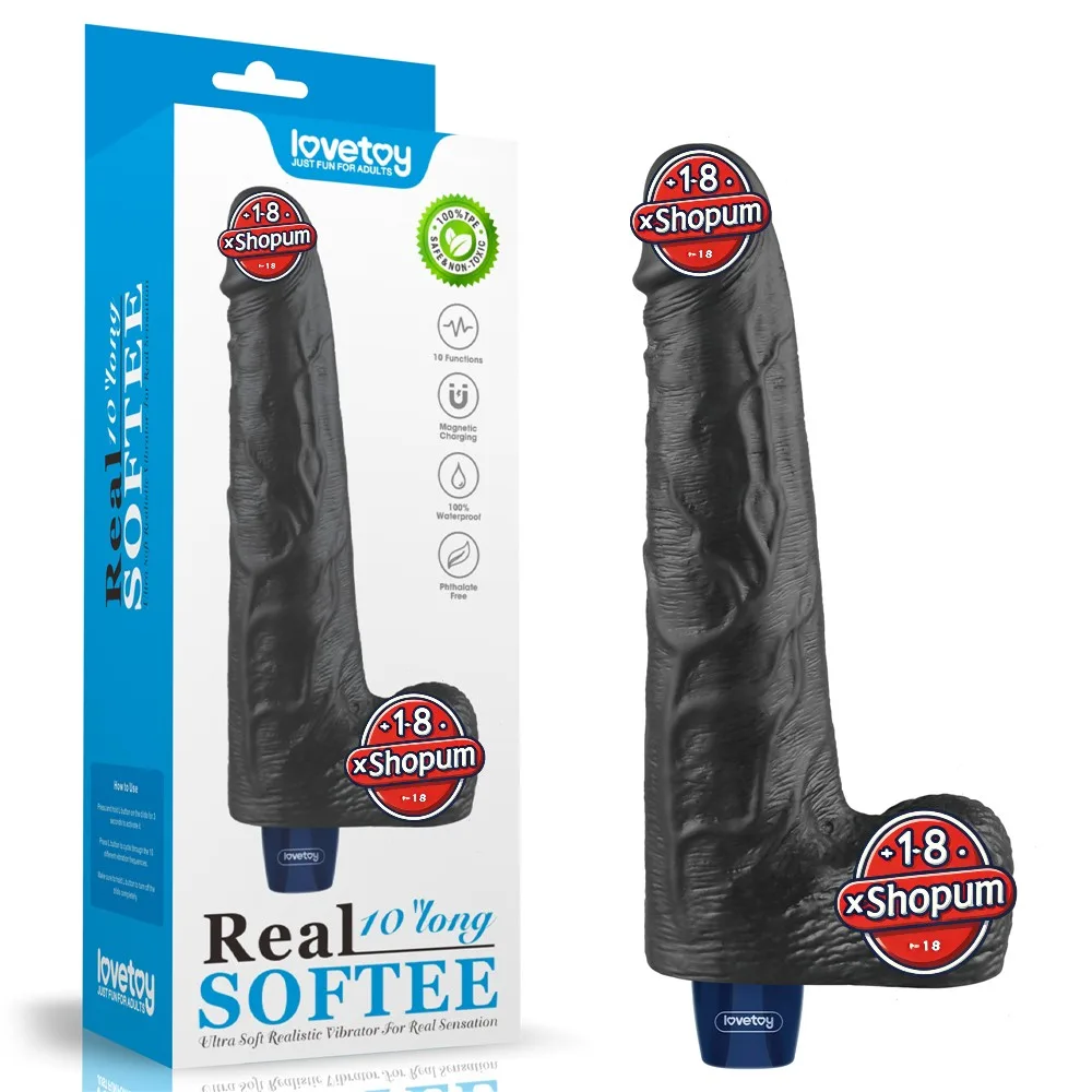 25.3 cm USB Şarjlı Gerçekçi 10 Titreşim Modlu Güçlü Sessiz Zenci Dildo