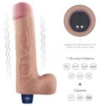 25.3 cm USB Şarjlı Gerçekçi 10 Titreşim Modlu Güçlü Sessiz Ten Rengi Dildo