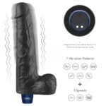 25.3 cm USB Şarjlı Gerçekçi 10 Titreşim Modlu Güçlü Sessiz Zenci Dildo