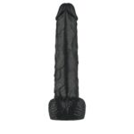 25.3 cm USB Şarjlı Gerçekçi 10 Titreşim Modlu Güçlü Sessiz Zenci Dildo