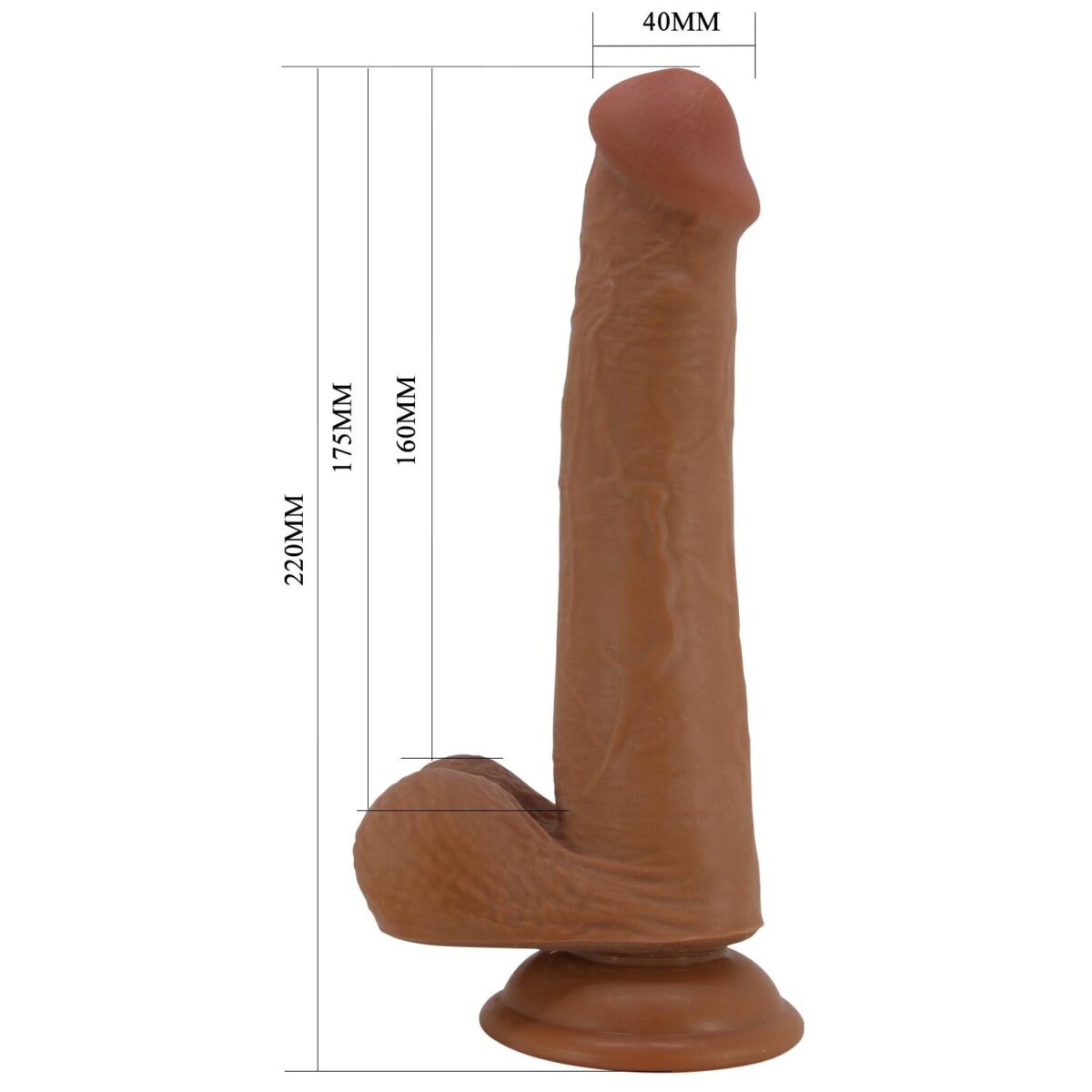 22 cm Yeni Nesil Çift Katmanlı Realistik Vantuzlu Dildo Penis - Tallen | 22 cm yeni nesil cift katmanli realist b7fc
