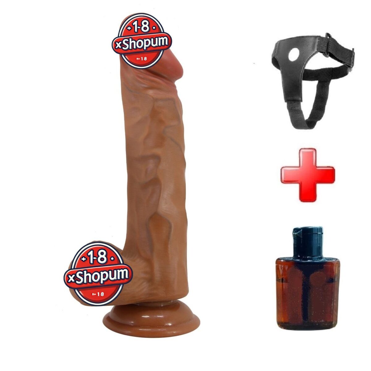 Belden Bağlamalı 24 cm Yeni Nesil Çift Katmanlı Realistik Vantuzlu Dildo Penis - Buraq | belden baglamali 24 cm yeni nesil cift 7dd534
