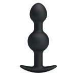 10,4 cm Çift Bilyeli Boğumlu Silikon Anal Plug - Görsel 2