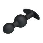 10,4 cm Çift Bilyeli Boğumlu Silikon Anal Plug - Görsel 3