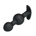 10,4 cm Çift Bilyeli Boğumlu Silikon Anal Plug - Görsel 5