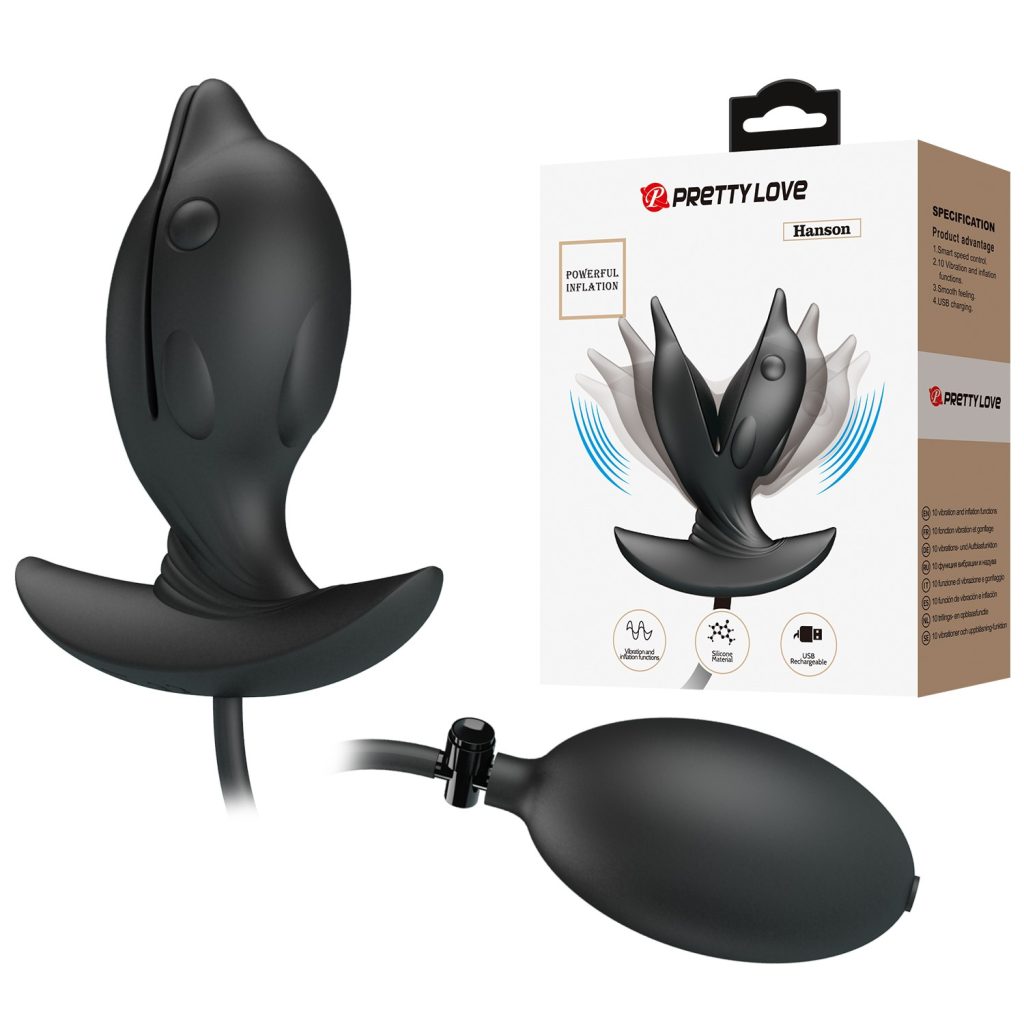 Anal Tıkaç | 106 cm sisirilebilir ve titresimli usb sarjli silikon anal plug 01