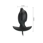 10,6 cm Şişirilebilir ve Titreşimli USB Şarjlı Silikon Anal Plug - Hanson - Görsel 7