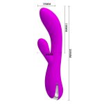 12 Fonksiyonlu Isıtmalı USB Şarjlı Çift Uçlu Rabbit Vibratör - Wilbur - Görsel 9