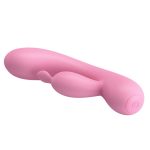 12 Fonksiyonlu USB Şarjlı Çift Uyarımlı Tavşan Vibratör - Hugo (Pembe) - Görsel 4