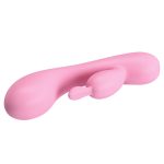 12 Fonksiyonlu USB Şarjlı Çift Uyarımlı Tavşan Vibratör - Hugo (Pembe) - Görsel 5