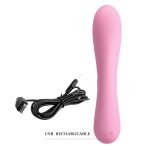 12 Fonksiyonlu USB Şarjlı Çift Uyarımlı Tavşan Vibratör - Hugo (Pembe) - Görsel 6