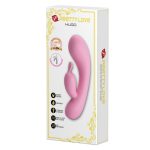 12 Fonksiyonlu USB Şarjlı Çift Uyarımlı Tavşan Vibratör - Hugo (Pembe) - Görsel 8