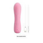 12 Fonksiyonlu USB Şarjlı G-Spot Vibratör - Alice (Pembe) - Görsel 6