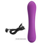 12 Fonksiyonlu USB Şarjlı Yumuşak Silikon Vibratör - Elsa (Mor) - Görsel 7
