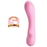 12 Fonksiyonlu USB Şarjlı Yumuşak Silikon Vibratör - Matt (Pembe) - Görsel 2