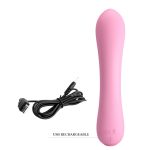 12 Fonksiyonlu USB Şarjlı Yumuşak Silikon Vibratör - Matt (Pembe) - Görsel 6