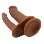 16 cm Vantuzlu Çift Taraflı Realistik Melez Titreşimli Belden Bağlamalı Penis – Hulbert - Görsel 4