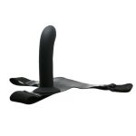 16,8 cm İçi Dolu Siyah Belden Bağlamalı Strap-On Dildo - Görsel 4