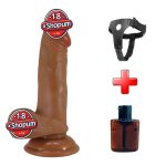 19,4 cm Çift Katmanlı Gerçekçi Belden Bağlamalı Dildo Penis – Zebulon