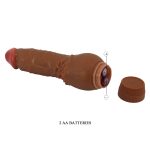 19,5 cm Damarlı Realistik Güçlü Titreşimli Melez Dildo Penis - Görsel 11