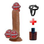 20,6 cm Melez Realistik Belden Bağlamalı Vantuzlu Dildo – Catoblepas