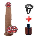 21 cm İleri Geri Hareketli Uzaktan Kumandalı Manyetik Şarjlı Gerçekçi Belden Bağlamalı Penis - Jonathan