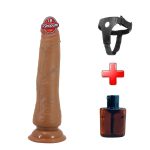 21 cm SoftSkin Melez Realistik Belden Bağlamalı Dildo Seti